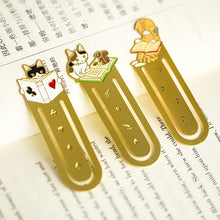 Load image into Gallery viewer, Pottering Cat Gold Pelated Bookmarks (12 Designs)