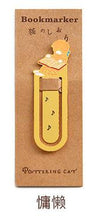Load image into Gallery viewer, Pottering Cat Gold Pelated Bookmarks (12 Designs)