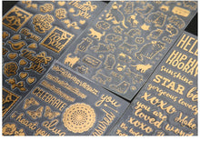 Load image into Gallery viewer, Twinkle Sticker Series Vintage Style Golden Stickers