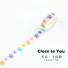 Load image into Gallery viewer, Watercolor Colorful Washi Tapes (8 Designs)