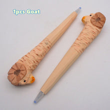 Load image into Gallery viewer, Handmade Wooden Animal Design Gel Pens