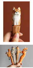Load image into Gallery viewer, Handmade Wooden Animal Design Gel Pens