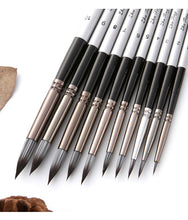 Load image into Gallery viewer, Watercolor Nylon Hair Round Brush Pen Sets (10 pcs)
