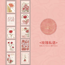 Load image into Gallery viewer, The Falling Rose Stamp Sticker Washi Tapes (4 Design)