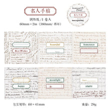 Load image into Gallery viewer, Vintage Manuscripts Bills Stamps Washi Tapes