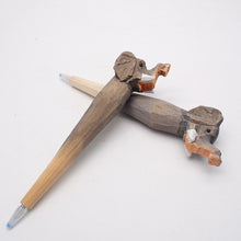 Load image into Gallery viewer, Handmade Wooden Animal Design Gel Pens