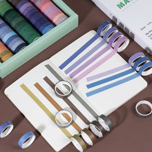 Load image into Gallery viewer, Magic Moment Rainbow Color Washi Tape Set (100 pcs)