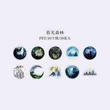 Load image into Gallery viewer, Moon & Universe Series Gold Foiled Stickers (6 Designs)