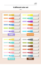 Load image into Gallery viewer, Macaron & Retro Color Dual-sided Highlighter Sets