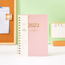 Load image into Gallery viewer, WiseFine 2023 (A5) Weekly Spiral Leather Planners (4 Colors)