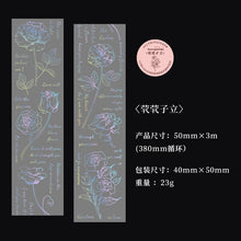 Load image into Gallery viewer, Plant & Floral Laser Transparent Masking Tapes ( 6 Designs) - Limited Edition