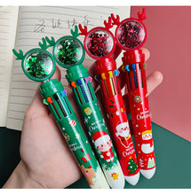 Load image into Gallery viewer, Christmas Theme - 10 in 1 Multi-Color Pen (4 Designs)
