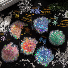 Load image into Gallery viewer, Colorful Snow Flakes Laser Stickers - Limited Edition