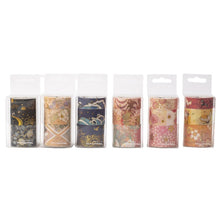 Load image into Gallery viewer, Japanese Gold Foiled Floral Season Washi Tape Sets