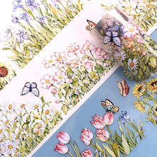 Load image into Gallery viewer, Japanese Floral Heaven Transparent Extra Large Washi Tape Sets (21 Designs)
