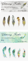 Load image into Gallery viewer, Glistening Feather Large Stickers - Limited Edition