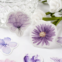 Load image into Gallery viewer, Purple Flower Decorative Stickers