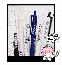 Load image into Gallery viewer, Simple Life Cartoon Gel Pen Set ( 6pcs)