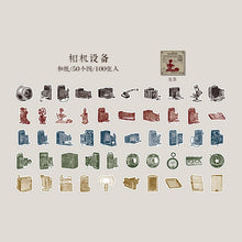 Load image into Gallery viewer, Vintage Style Daily Life Stickers (100 pcs)