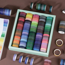 Load image into Gallery viewer, Magic Moment Rainbow Color Washi Tape Set (100 pcs)