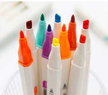 Load image into Gallery viewer, Macaron & Retro Color Dual-sided Highlighter Sets