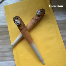 Load image into Gallery viewer, Handmade Wooden Animal Design Gel Pens