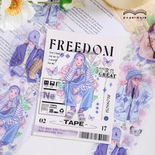 Load image into Gallery viewer, Kawaii Princess in Floral Garden Masking Tape