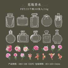 Load image into Gallery viewer, Dreaming Wish Bottle Series Floral Stickers (8 Designs)