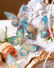 Load image into Gallery viewer, Ice Crystal Butterfly Laser Stickers