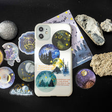 Load image into Gallery viewer, Moon & Universe Series Gold Foiled Stickers (6 Designs)