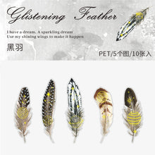 Load image into Gallery viewer, Glistening Feather Large Stickers - Limited Edition