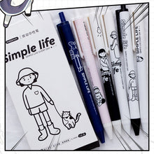 Load image into Gallery viewer, Simple Life Cartoon Gel Pen Set ( 6pcs)