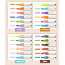 Load image into Gallery viewer, Macaron & Retro Color Dual-sided Highlighter Sets
