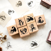Load image into Gallery viewer, Curious Cat Rubber Stamps