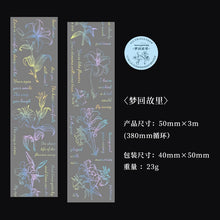 Load image into Gallery viewer, Plant & Floral Laser Transparent Masking Tapes ( 6 Designs) - Limited Edition