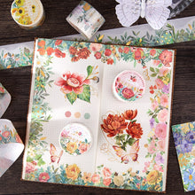 Load image into Gallery viewer, Vintage Style Floral & Plant Design Washi Tapes - Original Kawaii Pen