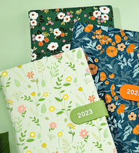 Load image into Gallery viewer, Japanese Floral Season 2023 Leather Planners (4 Colors)