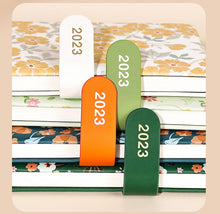 Load image into Gallery viewer, Japanese Floral Season 2023 Leather Planners (4 Colors)