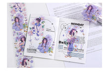 Load image into Gallery viewer, Kawaii Princess in Floral Garden Masking Tape