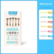 Load image into Gallery viewer, Macaron & Retro Color Dual-sided Highlighter Sets