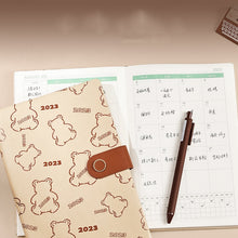 Load image into Gallery viewer, Cute Bear Series 2023 Leather Planners (3 colors)