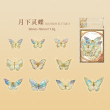 Load image into Gallery viewer, Ice Crystal Butterfly Laser Stickers