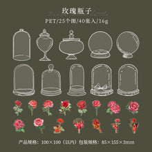 Load image into Gallery viewer, Dreaming Wish Bottle Series Floral Stickers (8 Designs)