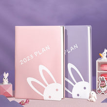 Load image into Gallery viewer, Playful Bunny 2023 (A5) Leather Planners (4 Colors)
