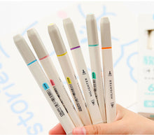 Load image into Gallery viewer, Macaron & Retro Color Dual-sided Highlighter Sets
