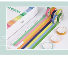 Load image into Gallery viewer, Magic Moment Rainbow Color Washi Tape Set (100 pcs)