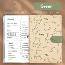 Load image into Gallery viewer, Cute Bear Series 2023 Leather Planners (3 colors)
