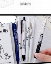 Load image into Gallery viewer, Simple Life Cartoon Gel Pen Set ( 6pcs)