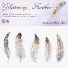 Load image into Gallery viewer, Glistening Feather Large Stickers - Limited Edition