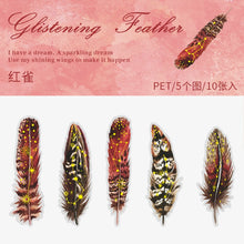 Load image into Gallery viewer, Glistening Feather Large Stickers - Limited Edition